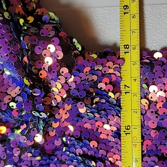 Forever 21 sequin dress 1X mini barbiecore bodycon New Years Party! - Picture 3 of 9